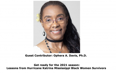 Delaware Valley Association of Black Psychologists (DVABPsi): Get ready for the 2021 season: Lessons from Hurricane Katrina Mississippi Black Women Survivors 
