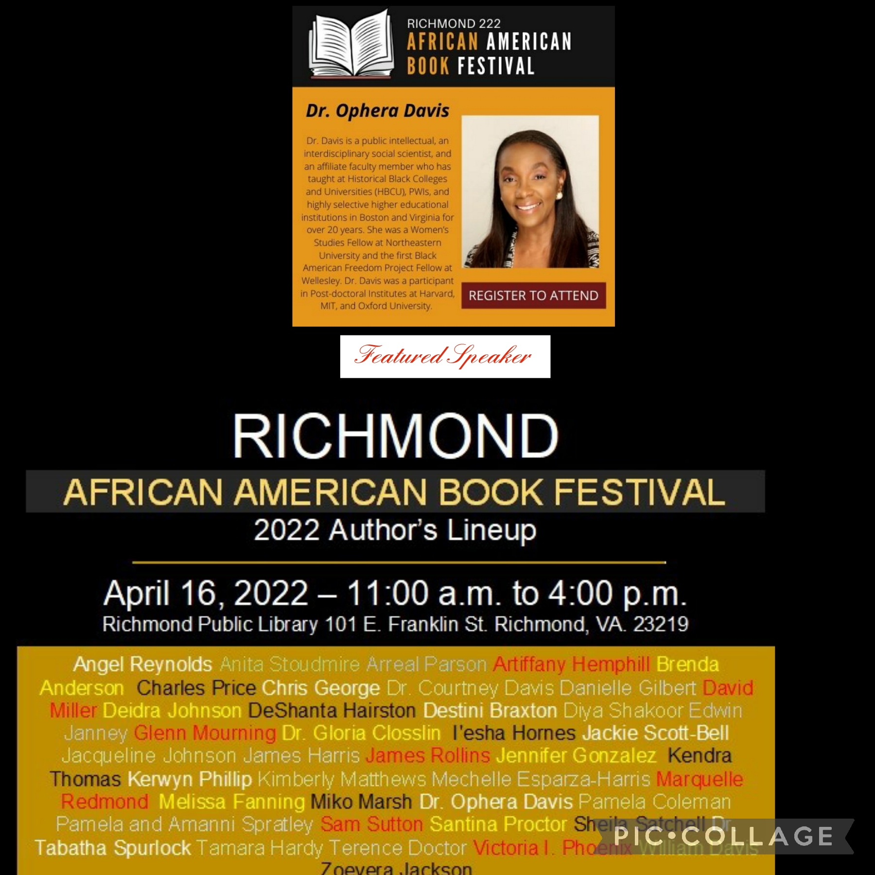 2022 African American Book Festival Ophera A. Davis