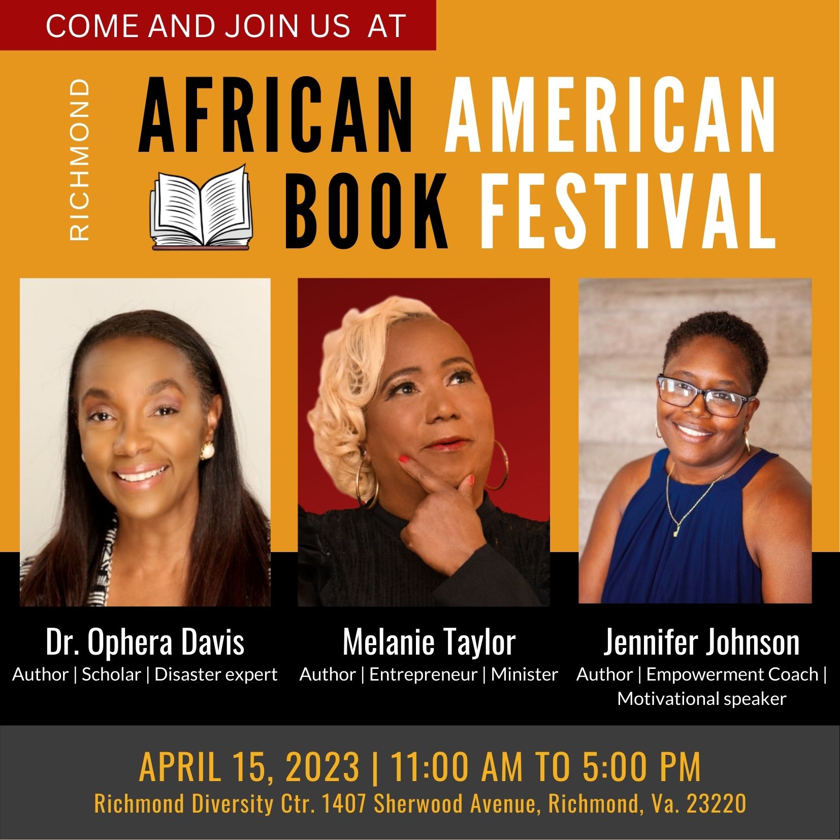 Featured Speaker Richmond African American Book Festival Ophera A. Davis