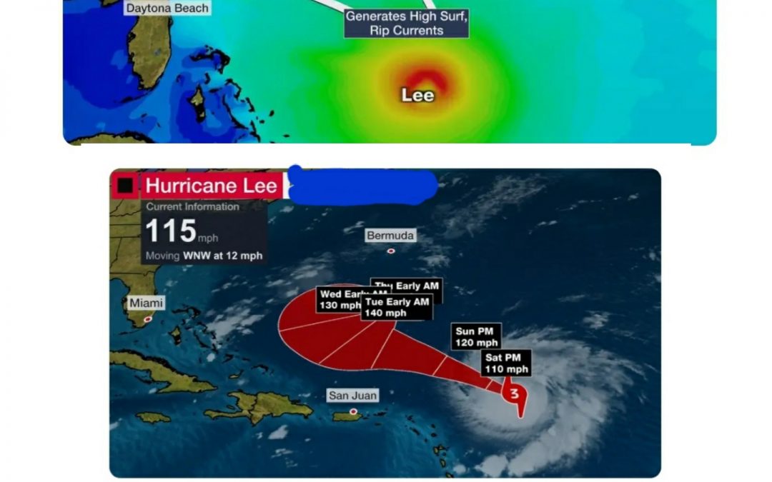 Category 5 Hurricane Lee will approach land in a few days