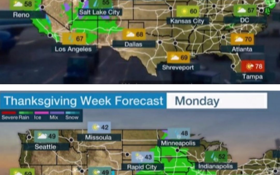 Rainy – Thanksgiving Week Across the Country