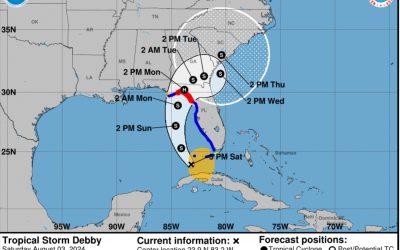 UPDATE: Tropical Storm Debbie